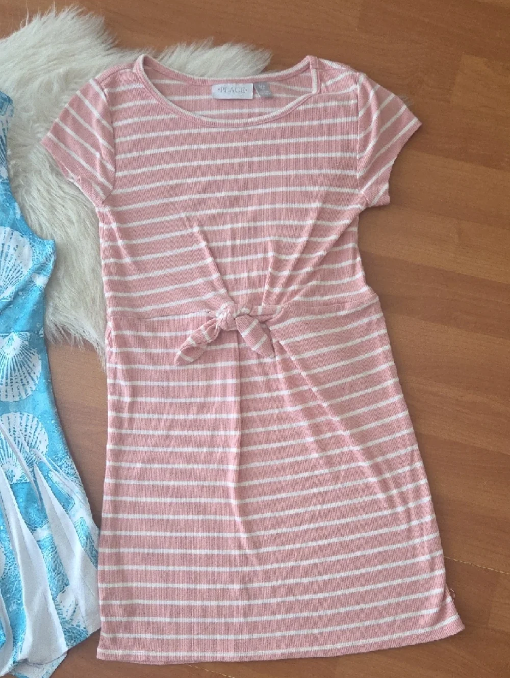 Children's Place Girls Pink Blue Dress Lot Of 2 Sz 7/8